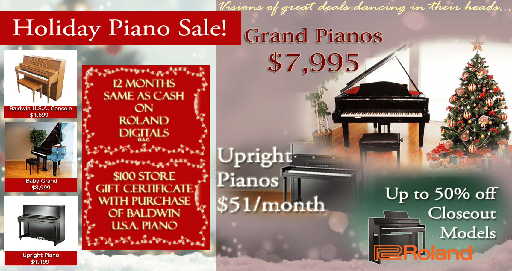 Christmas Piano Sale