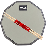 Stagg Rubber 8" Practice pad and a Pair of Sticks