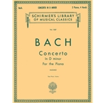 Concerto in D Minor (2-piano score) - BW1052 Schirmer Library of Classics Volume 1527 Piano Duet