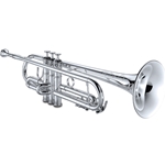 Jupiter  XO 1602S Pro Trumpet Silver-plated brass body with rose brass leadpipe.