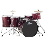 Pearl Roadshow Drum Set 5 Piece with Cymbals Roadshow Red Wine