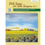 Folk Songs for Solo Singers, Vol. 1 [Voice] Book & CD Medium High Voice