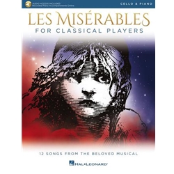 Les Miserables for Classical Players Cello and Piano /Audio Access