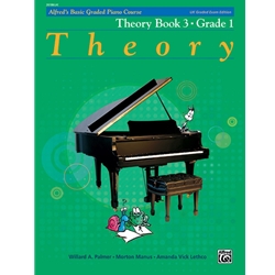 Alfred's Basic Graded Piano Course Theory Book 3 Grade 1