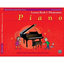 Alfred's Basic Graded Piano Course Lesson Book 1 Elementary