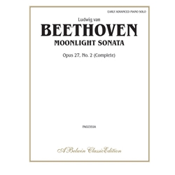 Beethoven: Moonlight Sonata, Opus 27, No. 2 (Complete) [Piano] Book