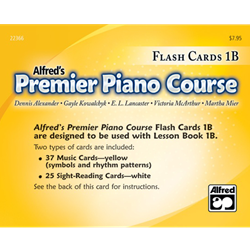Alfred's Premier Piano Course, Flash Cards 1B