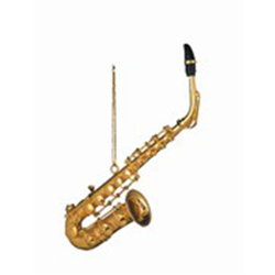 463007 Saxophone Ornament Gold 3.25"