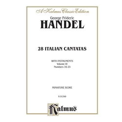 28 Italian Cantatas with Instruments, Volume III, Nos. 16-23 (Various Voices) Voice