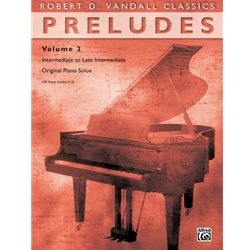 Vandall Predludes 2 Piano Solos Book