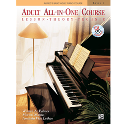 Alfred's Basic Piano Library Adult All In One Book 1 /CD