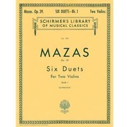 6 Duets, Op. 39 - Book 1 - Schirmer Library of Classics Volume 333 Score & Parts