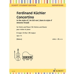 Kuchler Concertino D Major Opus 15 for Violin and Piano